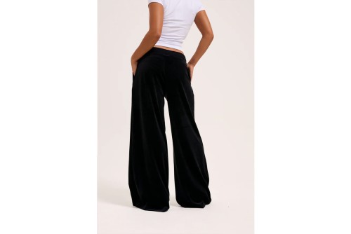 Juicy Couture Wide Leg Classic Velour Παντελόνι Φόρμας Γυναικείο (JCBBJ225803 101)