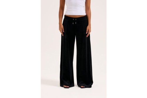 Juicy Couture Wide Leg Classic Velour Παντελόνι Φόρμας Γυναικείο (JCBBJ225803 101)