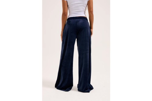 Juicy Couture Wide Leg Classic Velour Παντελόνι Φόρμας Γυναικείο (JCBBJ225803 131)