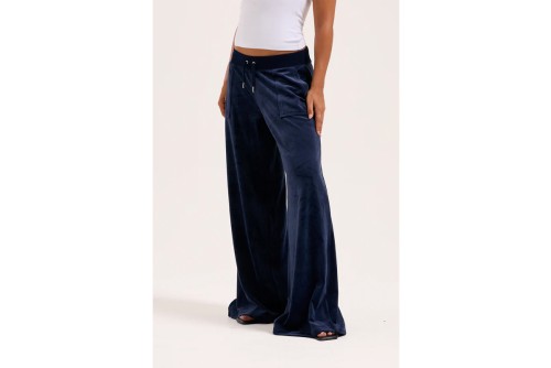 Juicy Couture Wide Leg Classic Velour Παντελόνι Φόρμας Γυναικείο (JCBBJ225803 131)