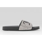 Juicy Couture Diamante Branded Γυναικείες Παντόφλες Μαύρες, Ασημί