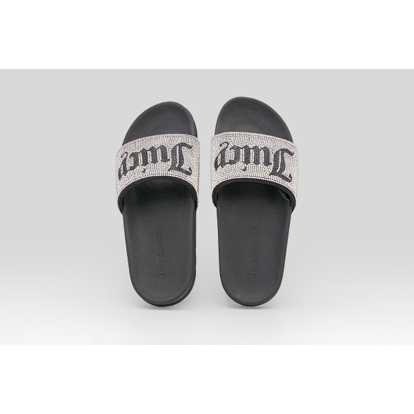 Juicy Couture Diamante Branded Παντόφλες (JCFYL222054 101 SILVER)