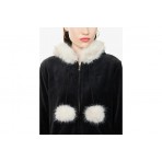 Juicy Couture Pom Pom Faux Fur Bamboo Ζακέτα Βελουτέ Γυναικεία (JCGAS225007 101)
