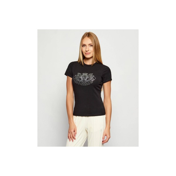 Juicy Couture Dog Crest Diamante T-Shirt Γυναικείο (JCGTK225015 101)