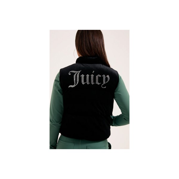 Juicy Couture Cropped Diamante Velour Μπουφάν Αμάνικο Γυναικείο (JCOGL225551 101)