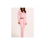 Juicy Couture Diamante Velour Γυναικεία Ζακέτα Βελουτέ με Κουκούλα Ροζ