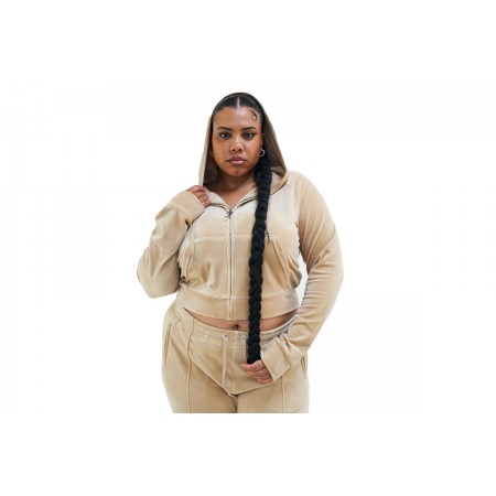 Juicy Couture Velour With Juicy Logo Ζακέτα Με Κουκούλα Γυναικεία 
