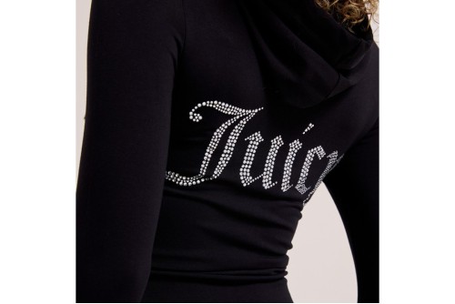 Juicy Couture Oola Diamante Jersey Ζακέτα Βαμβακερή Γυναικεία (JCWAS126306 101)