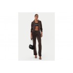 Juicy Couture Madison Γυναικεία Ζακέτα Βελουτέ με Κουκούλα Καφέ