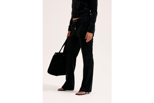 Juicy Couture Outline Diamante Wide Leg Παντελόνι Φόρμας Γυναικείο (JCWBJ225307 101)