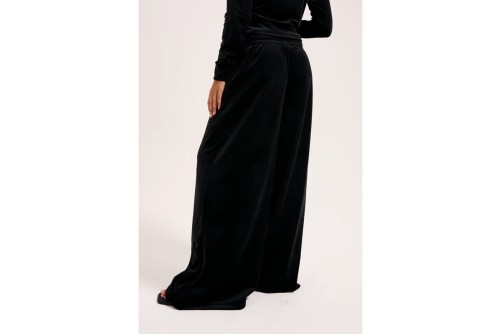 Juicy Couture Outline Diamante Wide Leg Παντελόνι Φόρμας Γυναικείο (JCWBJ225309 101)