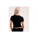 Juicy Couture Diamante Logo Γυναικείο Κοντομάνικο T-Shirt Μαύρο