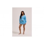 Juicy Couture Tamia Velour Outline Diamante Γυναικείο Αθλητικό Σορτς Γαλάζιο