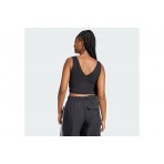 Adidas Performance Essentials Small Logo Γυναικεία Αμάνικη Μπλούζα Μαύρη