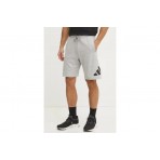 Adidas Essentials Big Logo French Terry Ανδρική Βερμούδα Γκρι