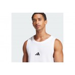 Adidas Performance Essentials Small Logo Ανδρική Αμάνικη Μπλούζα Λευκή