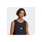 Adidas Performance Essentials Small Logo Ανδρική Αμάνικη Μπλούζα Μαύρη