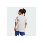 Adidas Performance Essentials Linear Single Jersey Ανδρικό Κοντομάνικο T-Shirt Γκρι