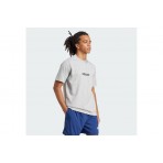 Adidas Performance Essentials Linear Single Jersey Ανδρικό Κοντομάνικο T-Shirt Γκρι