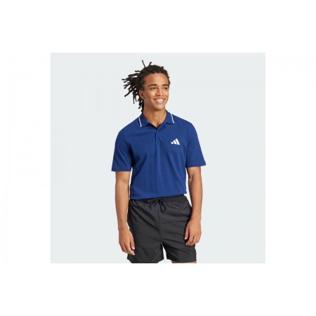 Adidas Performance Essentials Small Logo Piqué Ανδρική Κοντομάνικη Μπλούζα Polo Μπλε Σκούρο