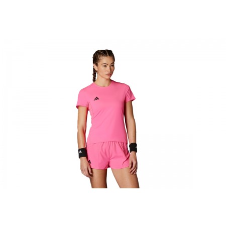 Adidas Performance Adizero Essentials Running Γυναικείο Κοντομάνικο T-Shirt Ροζ