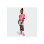 Adidas Performance Disney Minnie Mouse Παιδικό Σετ Κοντομάνικη Μπλούζα - Κολάν Φούξια, Κόκκινο, Γκρι