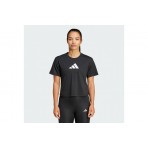 Adidas Train Essentials Big Logo Κοντομάνικο T-Shirt Μαύρο