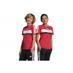 Adidas Performance Seasonal Essentials 3 Stripes Παιδικό Κοντομάνικο T-Shirt Κόκκινο