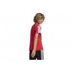 Adidas Performance Seasonal Essentials 3 Stripes Παιδικό Κοντομάνικο T-Shirt Κόκκινο