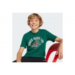 Adidas Performance Sportswear Lounge Pizza Παιδικό Κοντομάνικο T-Shirt Κυπαρισσί