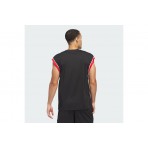 Adidas Performance Basketball All World Ανδρική Αμάνικη Μπλούζα Μαύρη