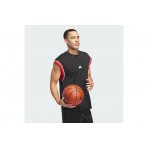 Adidas Performance Basketball All World Ανδρική Αμάνικη Μπλούζα Μαύρη