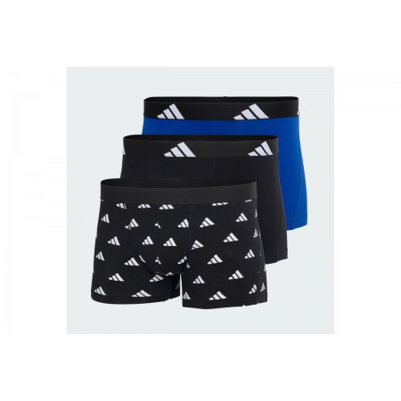 Adidas Performance Active Flex Cotton Ανδρικά Boxer Εσώρουχα Μαύρα, Ρουά 3 Τεμάχια