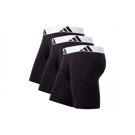 Adidas Performance Active Flex Cotton Ανδρικά Boxer Εσώρουχα Μαύρα, Λευκά 3 Τεμάχια