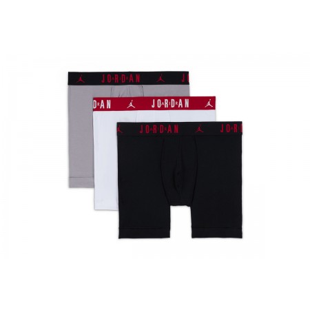 Jordan Flight Ανδρικά Boxer Εσώρουχα Μαύρα, Λευκά, Γκρι 3 Τεμάχια