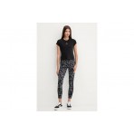 Adidas All Over Print Γυναικείο Μακρύ Κολάν Γκρι, Μαύρο, Ανθρακί