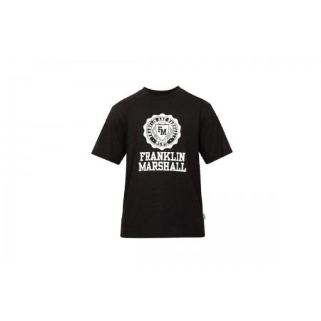 Franklin And Marshall Ανδρικό Κοντομάνικο T-Shirt Μαύρο