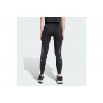 Adidas Training Essentials Glam Print Μακρύ Κολάν Μαύρο, Ασημί