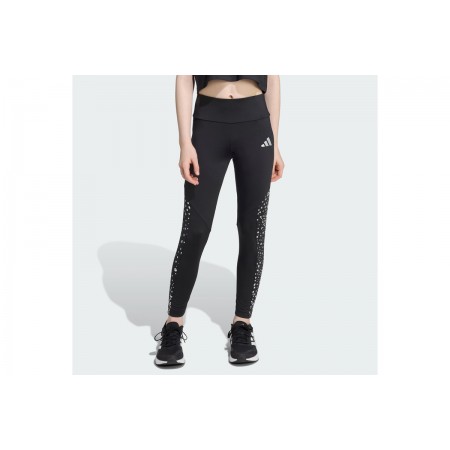 Adidas Training Essentials Glam Print Μακρύ Κολάν Μαύρο, Ασημί