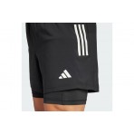 Adidas Performance Own The Run 2-IN-1 Ανδρικό Αθλητικό Σορτς Με Εσωτερικό Κολάν Μαύρο