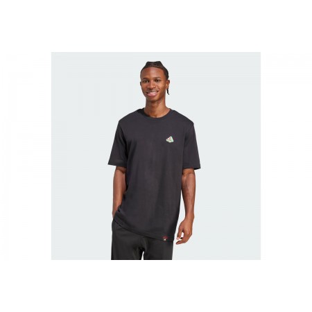 Adidas Mini Pizza Graphic Ανδρικό Κοντομάνικο T-Shirt Μαύρο