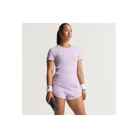 Adidas Adizero Essentials Γυναικείο Κοντομάνικο T-Shirt Λιλά