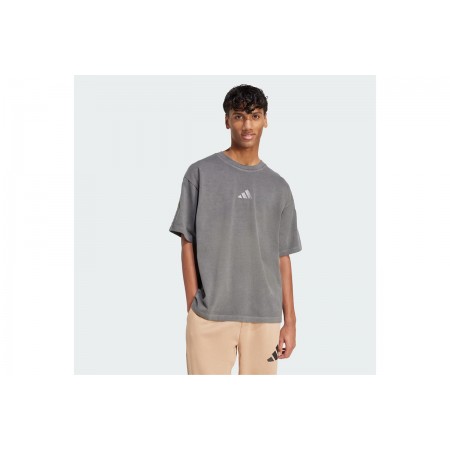 Adidas All SZN Washed Ανδρικό Κοντομάνικο T-Shirt Γκρι 
