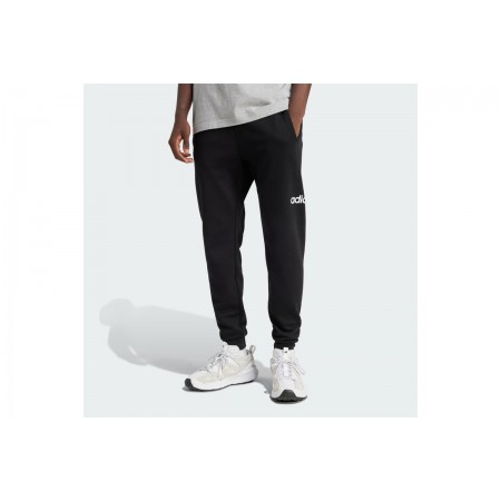 Adidas Essentials Linear Fleece Ανδρικό Παντελόνι Φόρμας Μαύρο