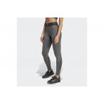 Adidas Performance Hyperglam Rib Γυναικείο Μακρύ Κολάν Ανθρακί, Μαύρο