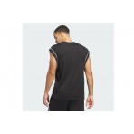 Adidas Performance All World Ανδρική Αμάνικη Μπασκετική Μπλούζα Μαύρη