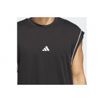 Adidas Performance All World Ανδρική Αμάνικη Μπασκετική Μπλούζα Μαύρη