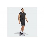 Adidas Performance All World Ανδρική Αμάνικη Μπασκετική Μπλούζα Μαύρη