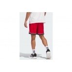 Adidas Performance Badge Of Sport Ανδρική Μπασκετική Βερμούδα Κόκκινη, Λευκή, Μαύρη