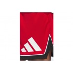 Adidas Performance Badge Of Sport Ανδρική Μπασκετική Βερμούδα Κόκκινη, Λευκή, Μαύρη